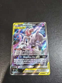 Pokemon TCG Mewtwo & Mew GX Tag Team Holo Card - Image 1