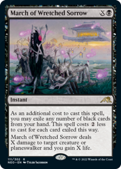 x1 March of Wretched Sorrow - Kamigawa: Neon Dynasty - NM - MTG - Image 1