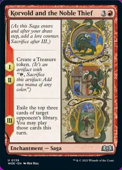 x1 Korvold and the Noble Thief - Foil - Wilds of Eldraine - NM - MTG - Image 1