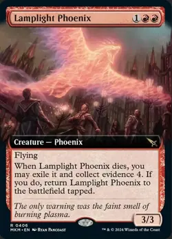 x1 Lamplight Phoenix - Extended Art - Murders at Karlov Manor - NM - MTG - Image 1