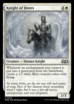 x1 Knight of Doves - Foil - Wilds of Eldraine - NM - MTG - Image 1
