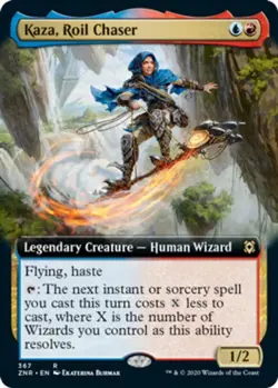 x1 Kaza, Roil Chaser - Extended Art - Zendikar Rising - NM - MTG - Image 1