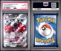 2024 Pokemon SVP EN-SV Black Star Promo Charizard EX Paldean Fates PSA 10 #074 - Image 3