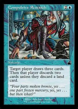 x1 Compulsive Research - Retro Frame - Ravnica Remastered - NM - MTG - Image 1