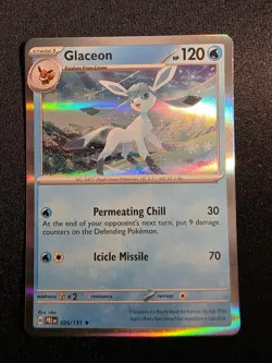 Glaceon 025/131 Prismatic Evolutions Rare Holo Near Mint - Image 1