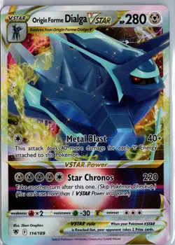 Origin Forme Dialga VSTAR 114/189 Holo VSTAR Rare Astral Radiance Pokemon LP - Image 1
