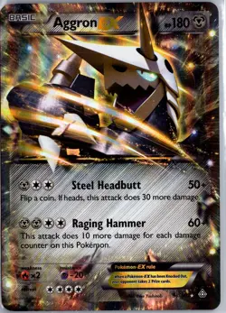 Aggron EX 93/160 Holo EX Rare Primal Clash Pokemon Lightly Played - Image 1