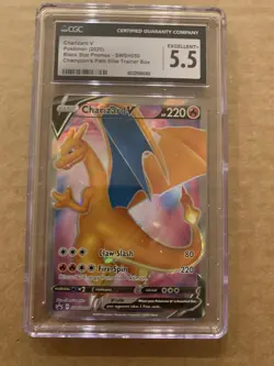 Pokemon TCG Charizard V SWSH Black Star Promo SWSH050 Holo Promo CGC 5.5 - Image 1
