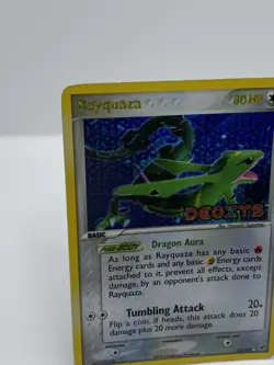 Pokemon Rayquaza EX Deoxys 22/107 Reverse Holo Rare Stamped HP/DAMAGE - Image 2