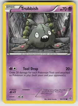 Trubbish 65/135 Common Plasma Storm Pokemon Heavily Played - Image 1