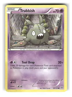 Trubbish 65/135 Common Plasma Storm Pokemon Moderately Played - Image 1