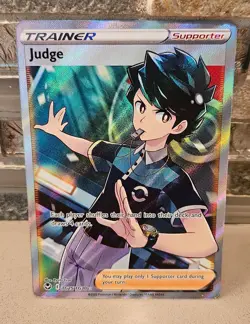 Pokemon Judge TG25/TG30 Full Art Holo Ultra Rare Silver Tempest Trainer Gallery - Image 1
