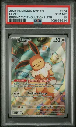 Pokemon 2025 SVP Scarlet & Violet Promo Eevee Holo 173 English PSA 10 - Image 1