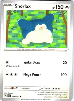 Snorlax 144/191 Common Surging Sparks Pokemon Near Mint - Image 1