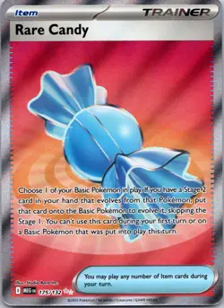 Rare Candy 175/132 Ultra Rare Mega Evolution Pokemon Near Mint - Image 1