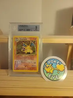 Pokemon BGS9 Charizard Holo 1999 4/102 Base Set Unlimited English - Image 3
