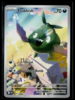 Trubbish 140/086 Sv: White Flare Holo Pokemon TCG Illustration Rare NM - Image 1
