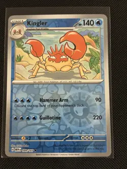 Kingler 099/165 Reverse Holo - Pokemon TCG Scarlet & Violet 151 - NM - Image 1