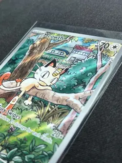 Pokemon TCG Meowth 106/094 Me02: Phantasmal Flames Illustration Rare Holo 70 HP - Image 3