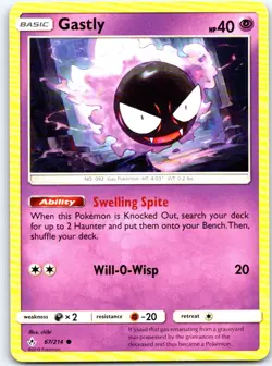 Gastly 67/214 Common Unbroken Bonds Pokemon NM - Image 1