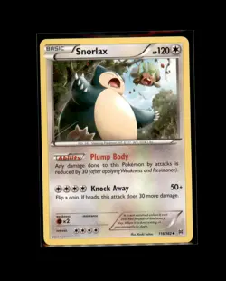 Snorlax 118/162 Uncommon BREAKthrough Pokemon Moderately Played - Image 1