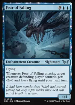 x1 Fear of Falling - Duskmourn: House of Horror - NM - MTG - Image 1