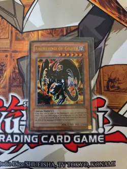YUGIOH ARCHFIEND OF GILFER JMP-EN003 ULTRA LIMITED ED NM - Image 1