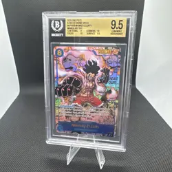 2025 One Piece OP11 EN Manga Alternate Art Monkey D. Luffy Beckett GEM MINT 9.5 - Image 1