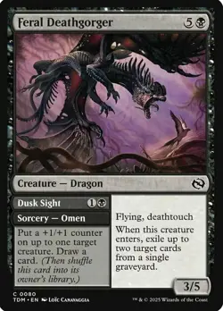 x1 Feral Deathgorger // Dusk Sight - Tarkir: Dragonstorm - NM - MTG - Image 1
