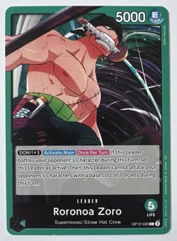 One Piece CCG Roronoa Zoro OP12-020 Leader - Legacy Of The Master Card - NM - Image 1