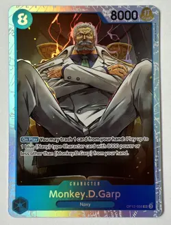 Monkey.D.Garp OP12-056 SR ONE PIECE Tcg Card Game NM BLUE - Image 1
