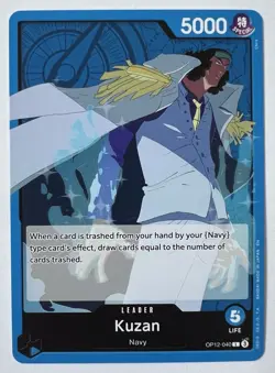 One Piece CCG Kuzan OP12-040 Leader - Legacy Of The Master Card - NM - Image 1