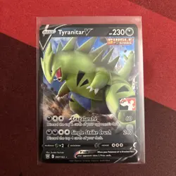 Tyranitar V Pokemon Prize Pack Series 1 Promo Pokemon Card NM/LP Play Stamp - Image 1