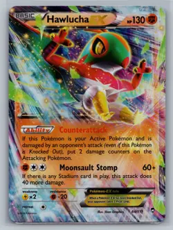 Hawlucha EX XY - Furious Fists #64/111 Ultra Rare,Holo Pokemon Card - Image 1