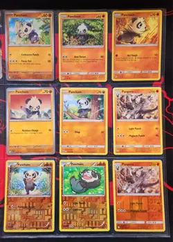 Pokemon TCG XY Sun & Moon 9 Card Lot Pancham Pangoro Holo Reverse Holo English - Image 1