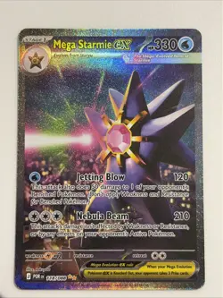 Pokemon Card TCG Perfect Order 118/088 Mega Starmie EX Illustration Holo Rare NM - Image 1