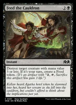 x1 Feed the Cauldron - Foil - Wilds of Eldraine - NM - MTG - Image 1