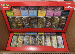 2x Costco Prismatic Evolutions Costco 8 Mini-Tin Bundle w/ Promo Cards - Image 1