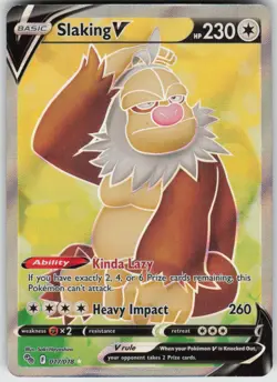 UR - 01 Holo Slaking V (Full Art) 077/078 Ultra Rare Pokemon GO - Image 1