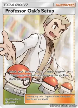 Holofoil - Professor Oak's Setup (Full Art) - 233/236 - SM - Cosmic Eclipse - NM - Image 1