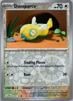 Dunsparce 120/159 Common Journey Together Pokemon Reverse Holo Near Mint - Image 1