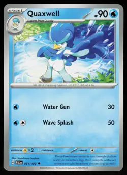 Quaxwell 051/193 Uncommon Paldea Evolved Pokemon Near Mint - Image 1