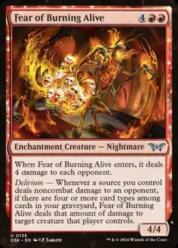 x1 Fear of Burning Alive - Duskmourn: House of Horror - NM - MTG - Image 1