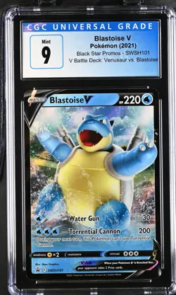 Blastoise V SWSH101 Battle Deck Black Star Promos Pokemon CGC 9 Mint - Image 1