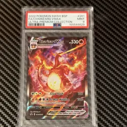 Pokemon TCG Charizard VMAX SWSH261 Black Star Promo FA Holo PSA 9 2022 - Image 1