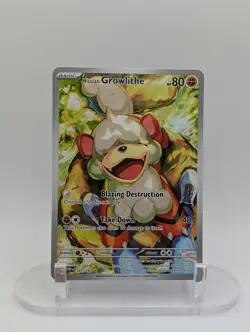 Pokemon Hisuian Growlithe 181/167 Illustration Rare Twilight Masquerade NM ENGL - Image 1