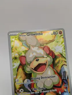 Pokemon Hisuian Growlithe 181/167 Illustration Rare Twilight Masquerade NM ENGL - Image 2