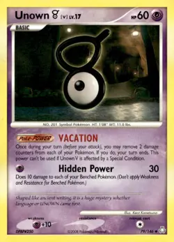 Unown [V] 79/146 Uncommon Legends Awakened Pokemon Lightly Played - Image 1
