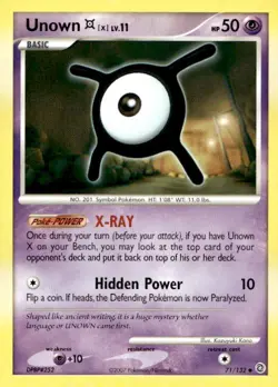Unown [X] 71/132 Uncommon Secret Wonders Pokemon Lightly Played - Image 1