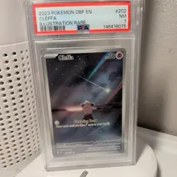 Pokemon Cleffa SV03 Obsidian Flames Illustration Rare Holo 202/197 PSA 7 2023 - Image 1